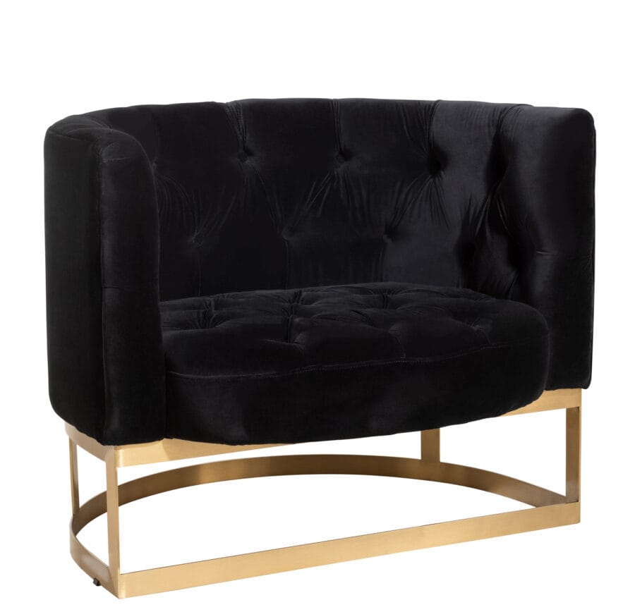 Fauteuil En Velours Anthracite Wilson J-line