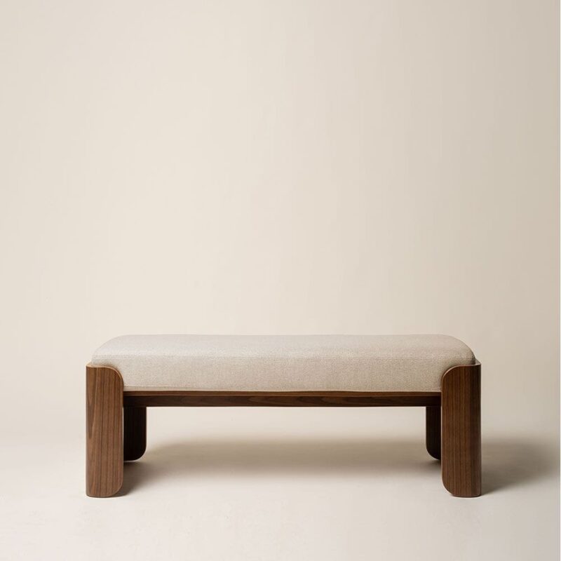 Banc Velours Beige Jodie — Athezza