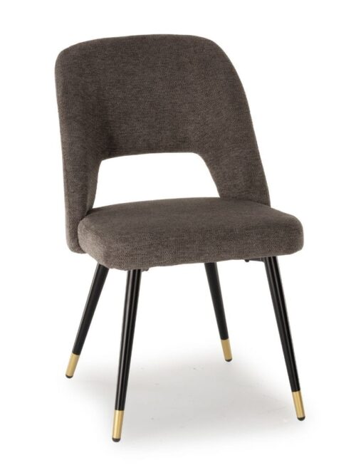 Chaise industrielle acier anthracite Athezza — collection Gambetta, piétement acier