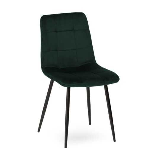 Chaise Velours Vert Empire Manta — Athezza