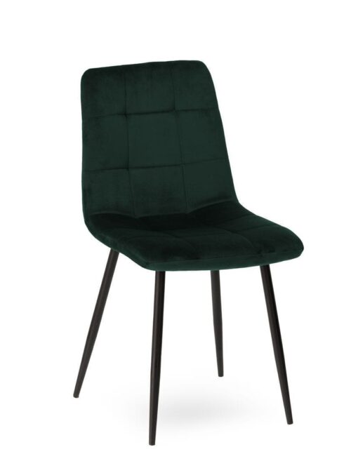 Chaise Velours Vert Empire Manta — Athezza