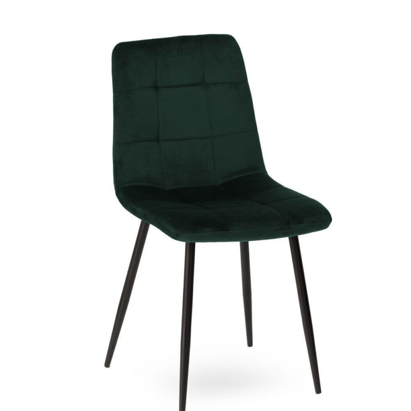 Chaise Velours Vert Empire Manta — Athezza