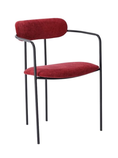 Chaise Velours Bordeaux Retiers — Athezza