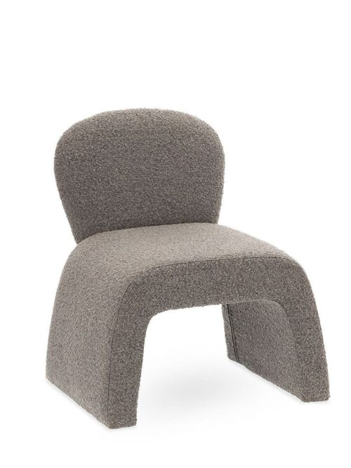 Fauteuil Bert Gris Athezza — tissu polyester-acrylique gris, design compact