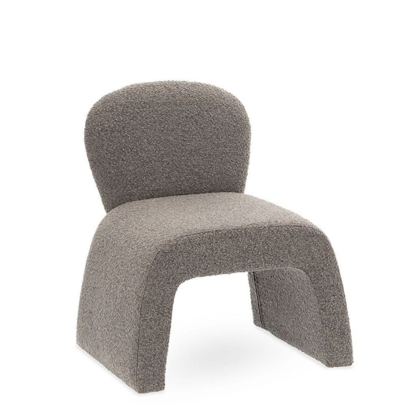 Fauteuil Bert Gris Athezza — tissu polyester-acrylique gris, design compact