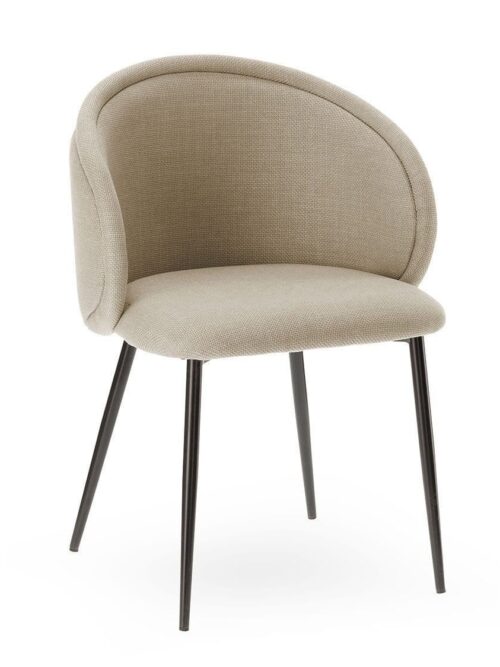 Chaise Velours Beige Bari — Athezza