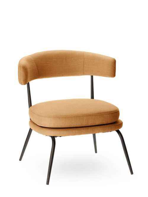 Fauteuil Rigel Miel Athezza — velours polyester miel, structure bois