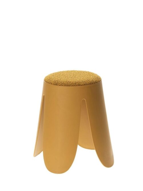 Pouf Velours Moutarde Gardenia — Athezza