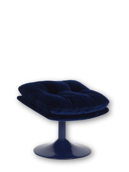 Repose-pied Velours Bleu Memento POP — Athezza