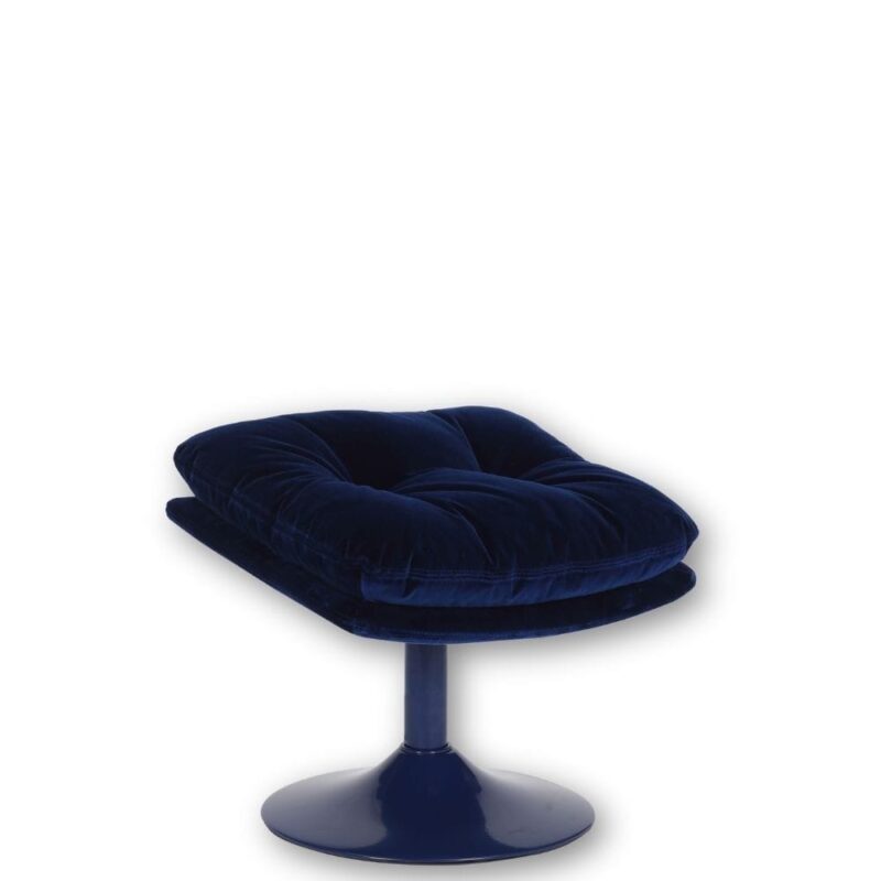 Repose-pied Velours Bleu Memento POP — Athezza