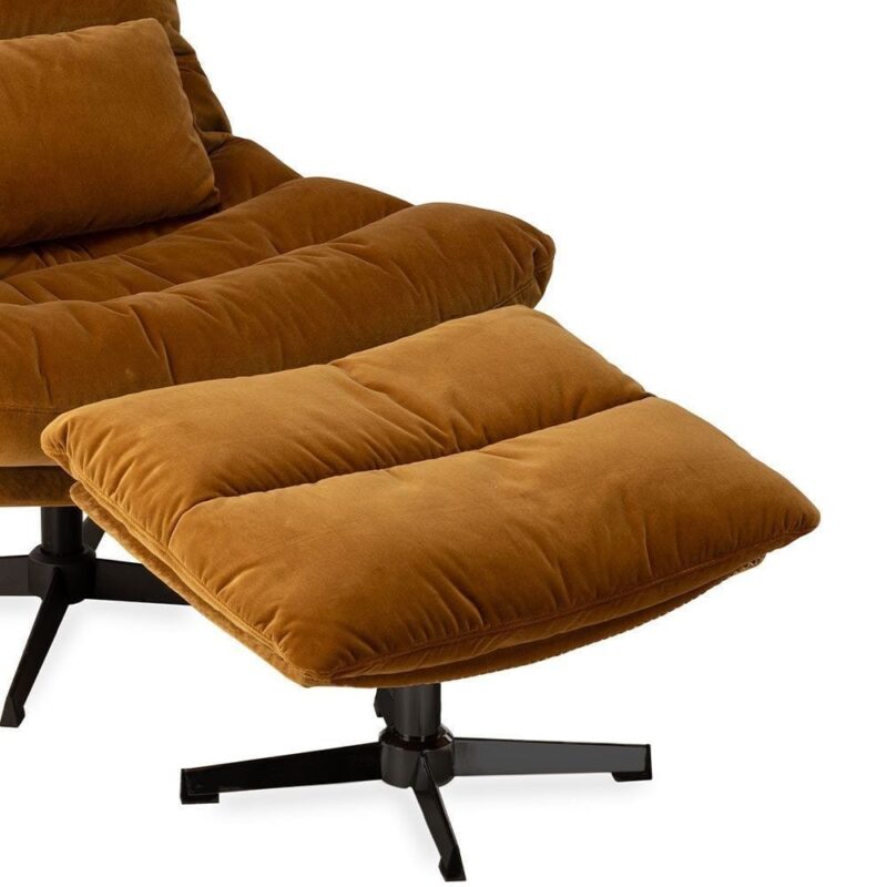 Repose-pied Velours Camel Wilmington — Athezza
