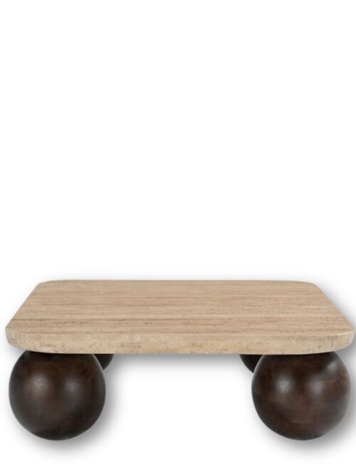 Table Basse Manguier Travertin Davao — Athezza