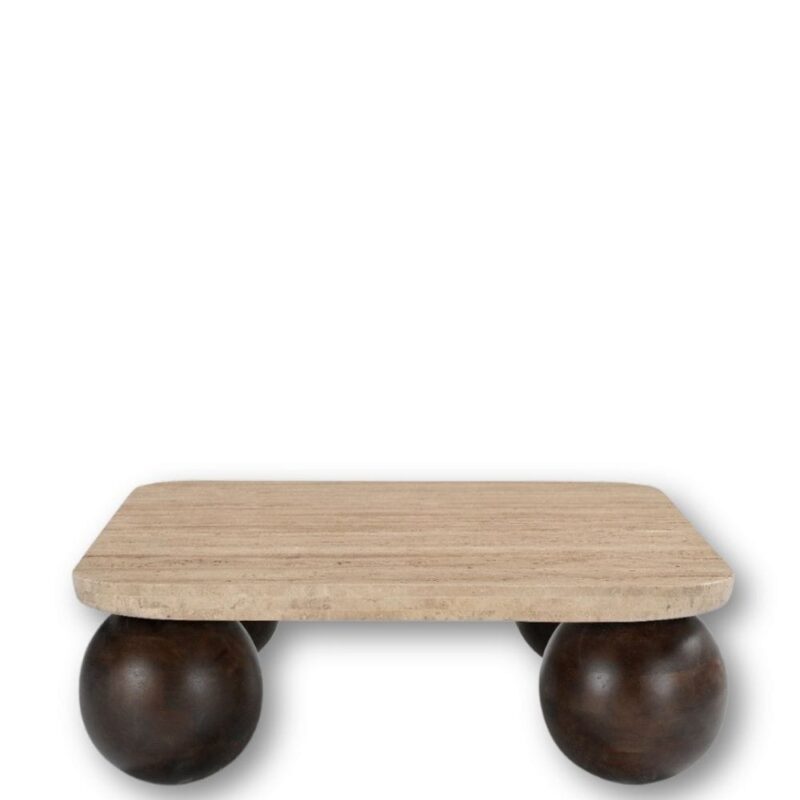 Table Basse Manguier Travertin Davao — Athezza