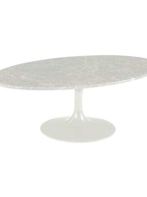 Table Basse Marbre Blanc Ovale Marbella — Athezza