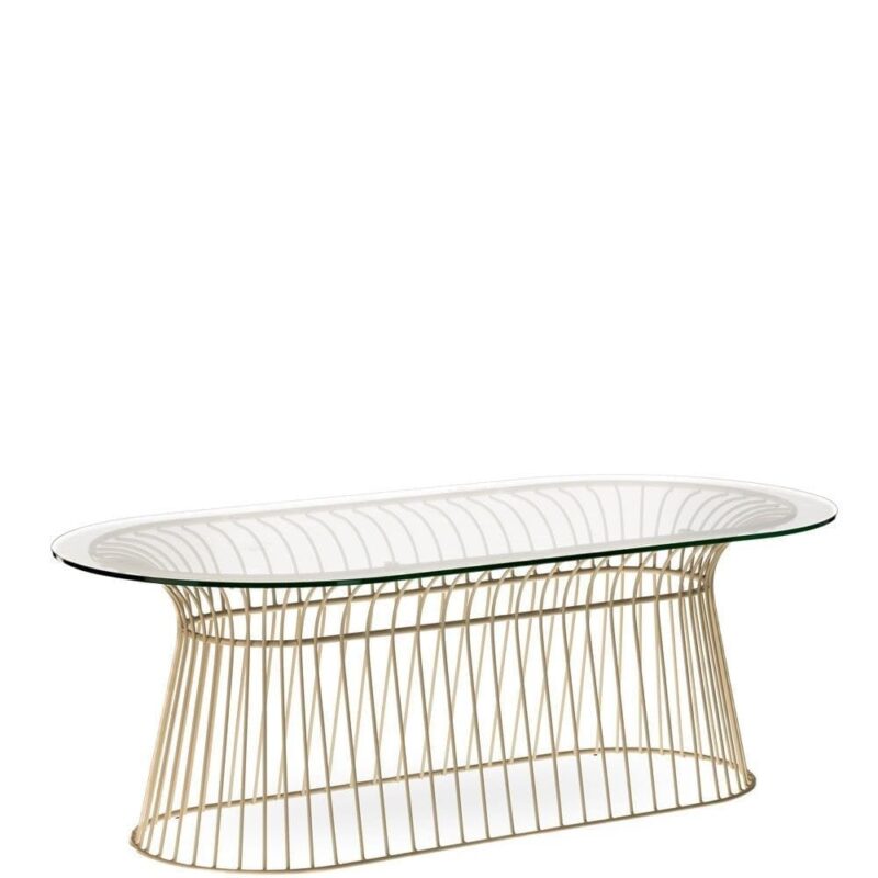Table Basse Verre Inox Cacahuète Marc — Athezza