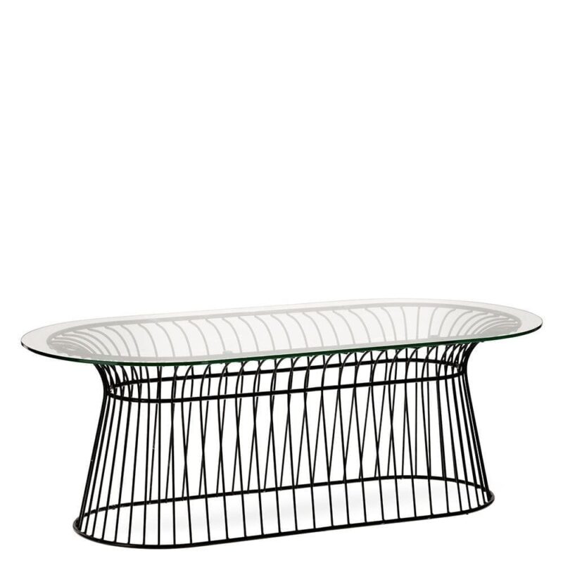 Table Basse Verre Inox Noir Marc — Athezza