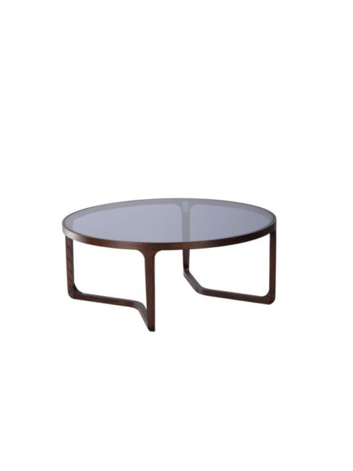 Table Basse Verre Frêne Ronde L90 Arco — Athezza