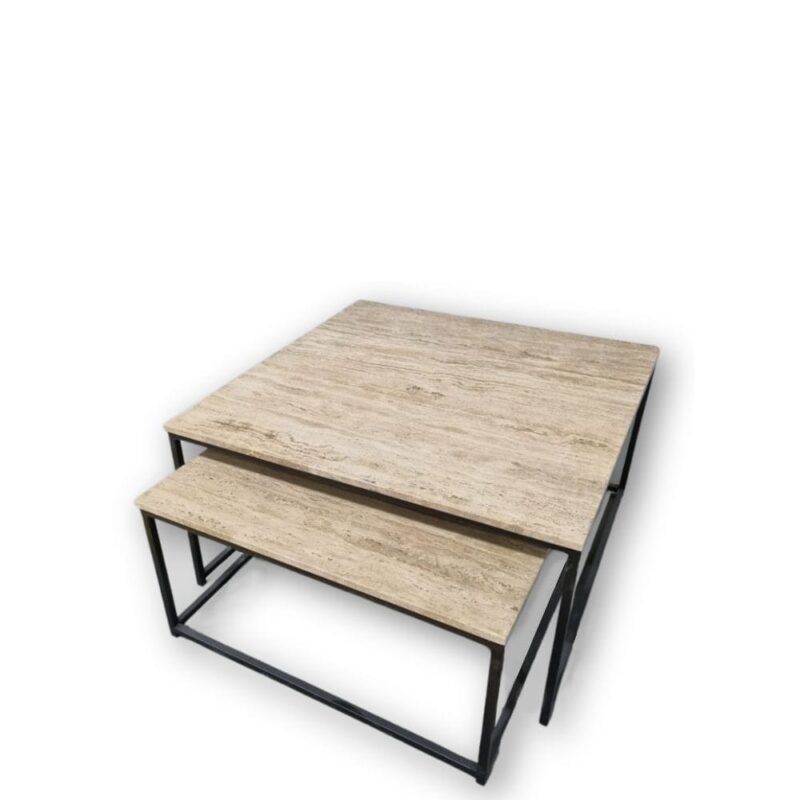Table Basse Travertin Belfort — Athezza