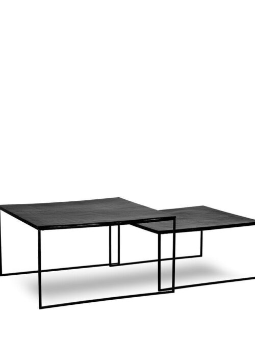 Table Basse Gigogne Métal Noir Escala — Athezza