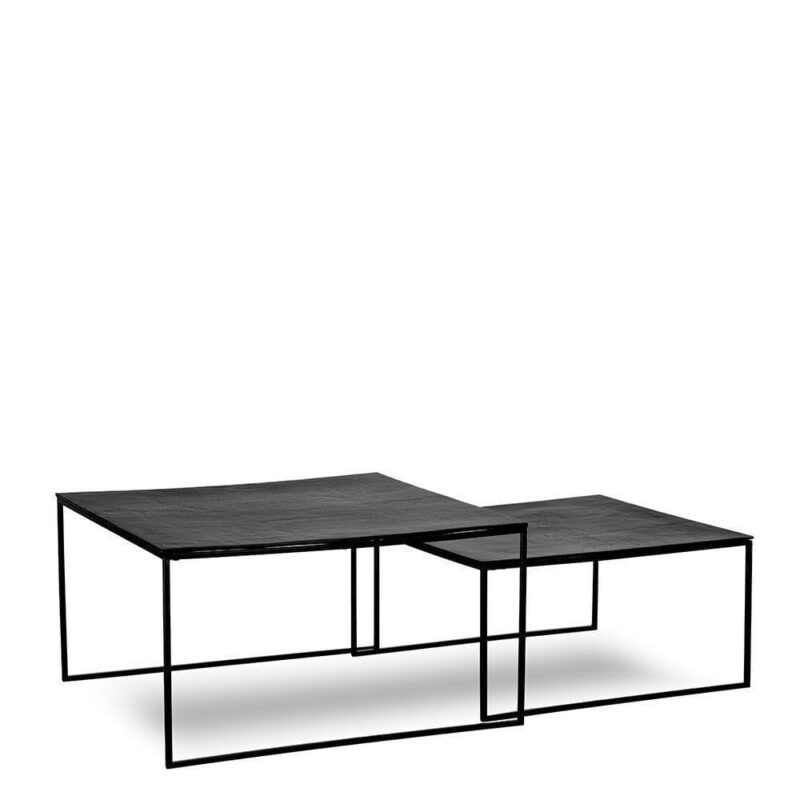 Table Basse Gigogne Métal Noir Escala — Athezza
