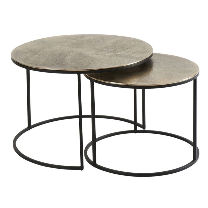 Table Basse Métal Doré Palma — Athezza