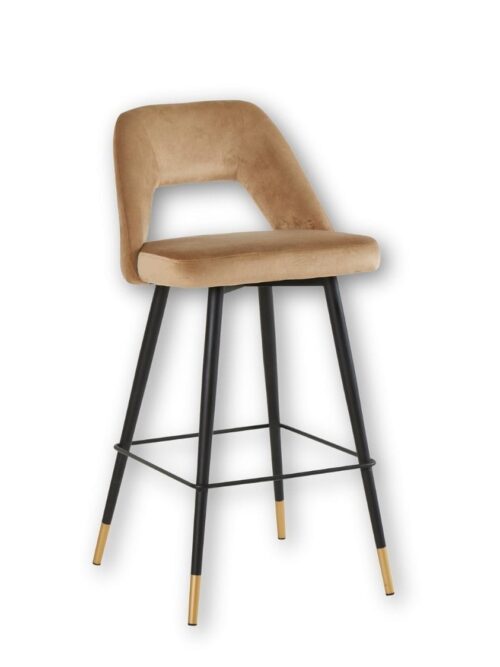 Tabouret de bar industriel weimar H75 Athezza — collection Gambetta, piétement acier