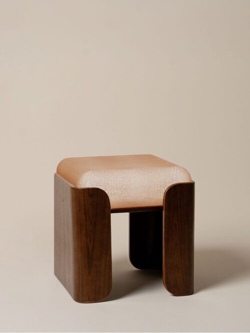 Tabouret Tissu Orange Jodie — Athezza