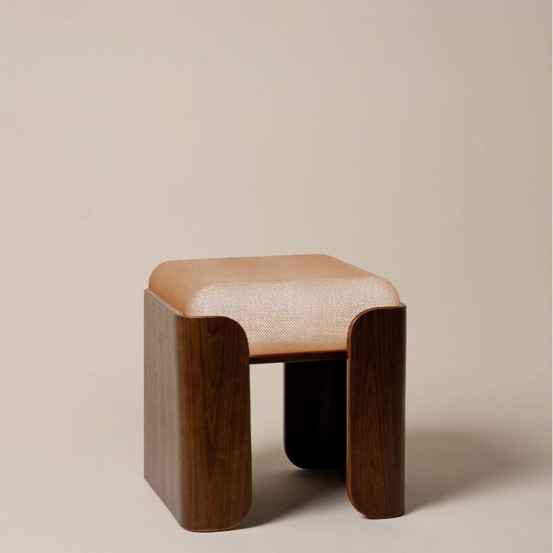 Tabouret Tissu Orange Jodie — Athezza