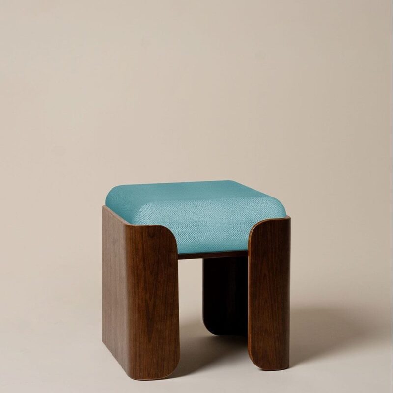 Tabouret Tissu Turquoise Jodie — Athezza