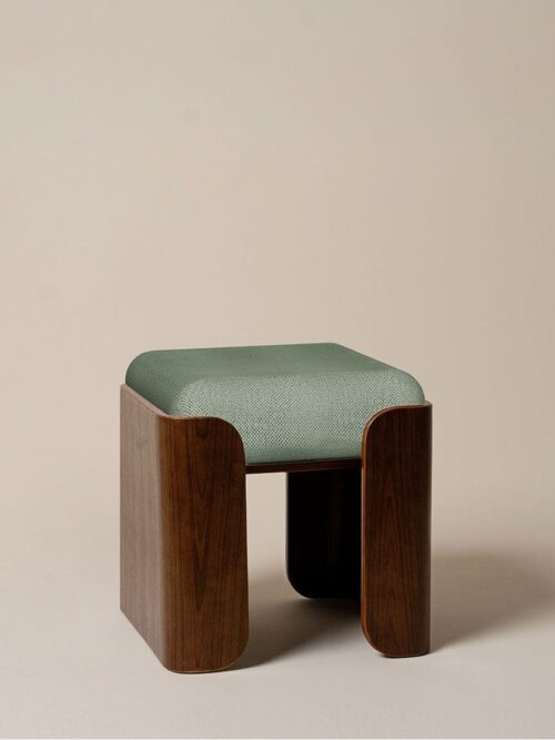 Tabouret Tissu Vert Jodie — Athezza