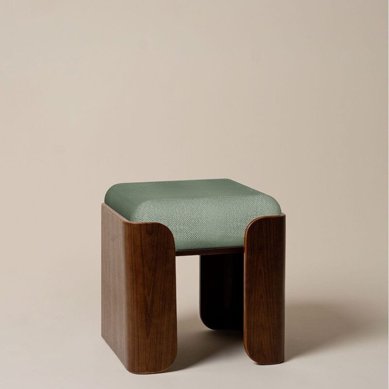 Tabouret Tissu Vert Jodie — Athezza
