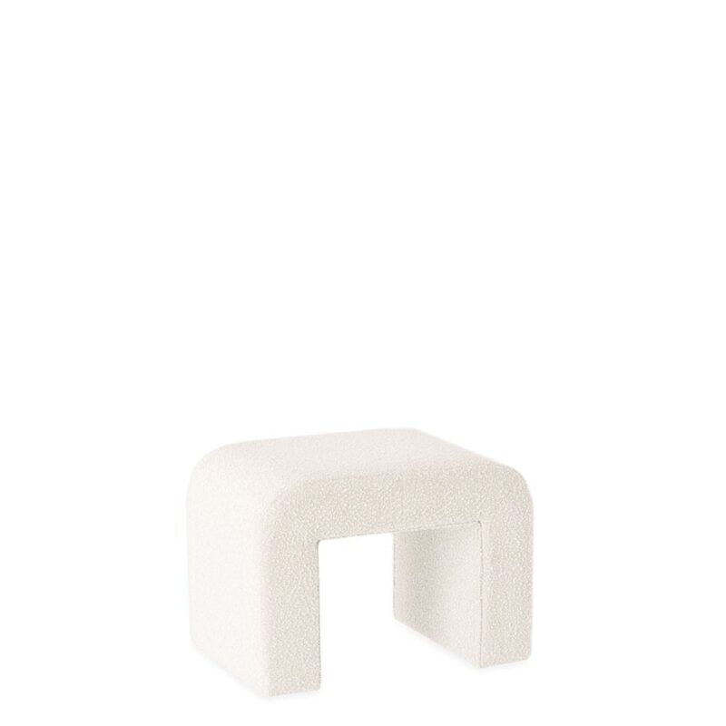 Tabouret Bouclette Blanc Lhassa — Athezza
