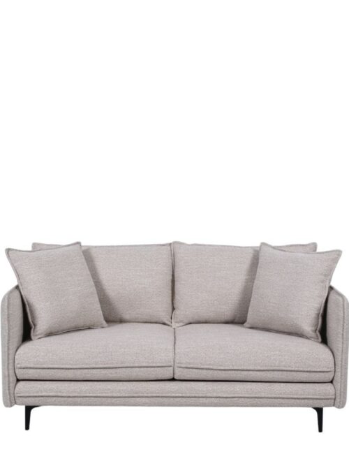 Canapé chiné beige 2 places Modène Athezza — tissu polyester chiné beige, 164 cm