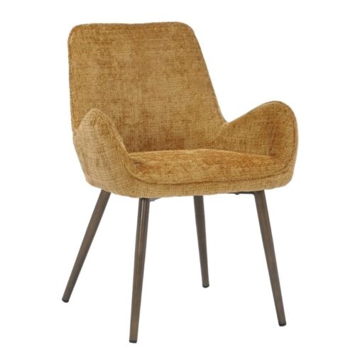 Chaise Tissu Moutarde Trevise — Athezza