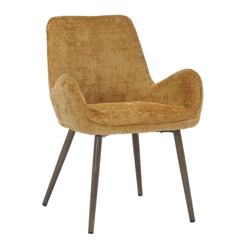 Chaise Tissu Moutarde Trevise — Athezza
