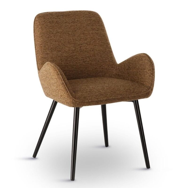 Chaise Tissu Chiné Tabac Trevise — Athezza