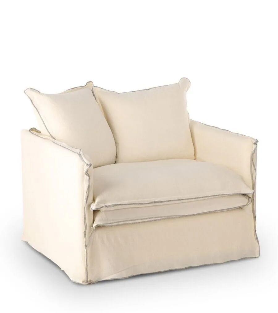 Fauteuil Cosy Blanc Cassé Athezza