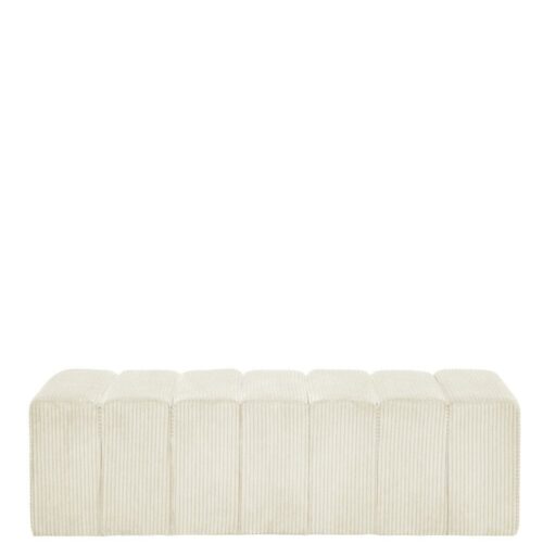 Banc Velours Crème Grand Melvin — Athezza