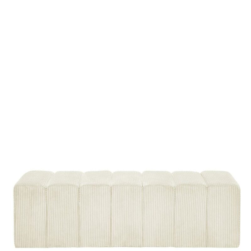 Banc Velours Crème Grand Melvin — Athezza