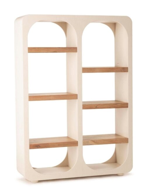 Bibliothèque Bois Massif Naturel Comino — Athezza