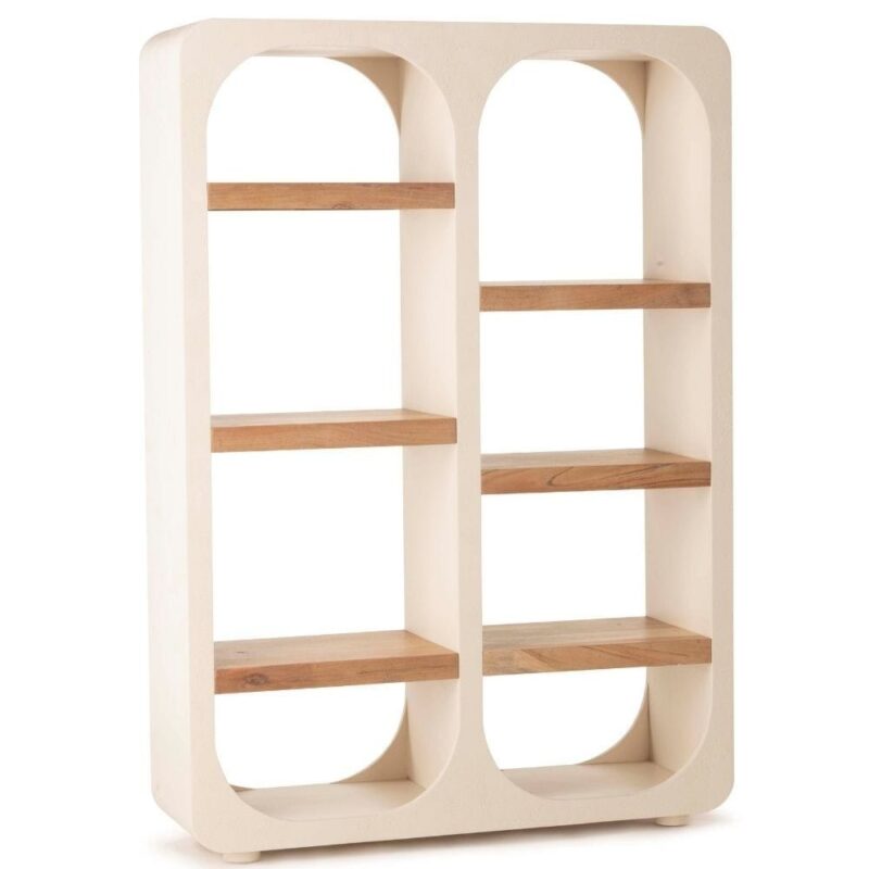 Bibliothèque Bois Massif Naturel Comino — Athezza