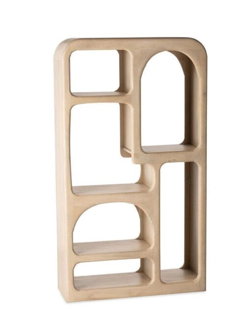 Bibliothèque Bois Massif Beige Uyuni — Athezza