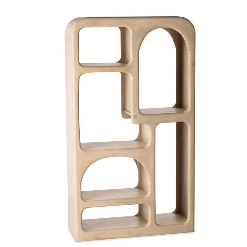 Bibliothèque Bois Massif Beige Uyuni — Athezza