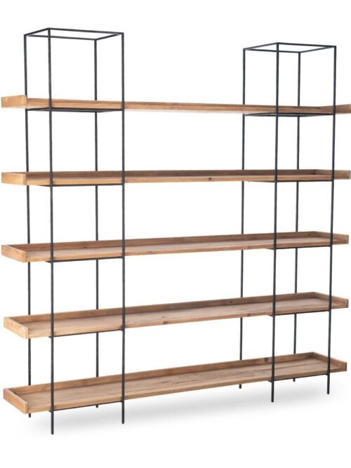 Étagère Métal Bois Naturel Schola — Athezza