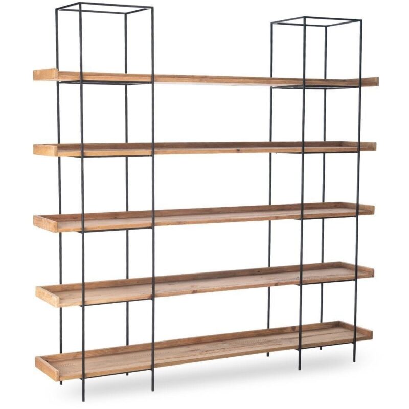 Étagère Métal Bois Naturel Schola — Athezza