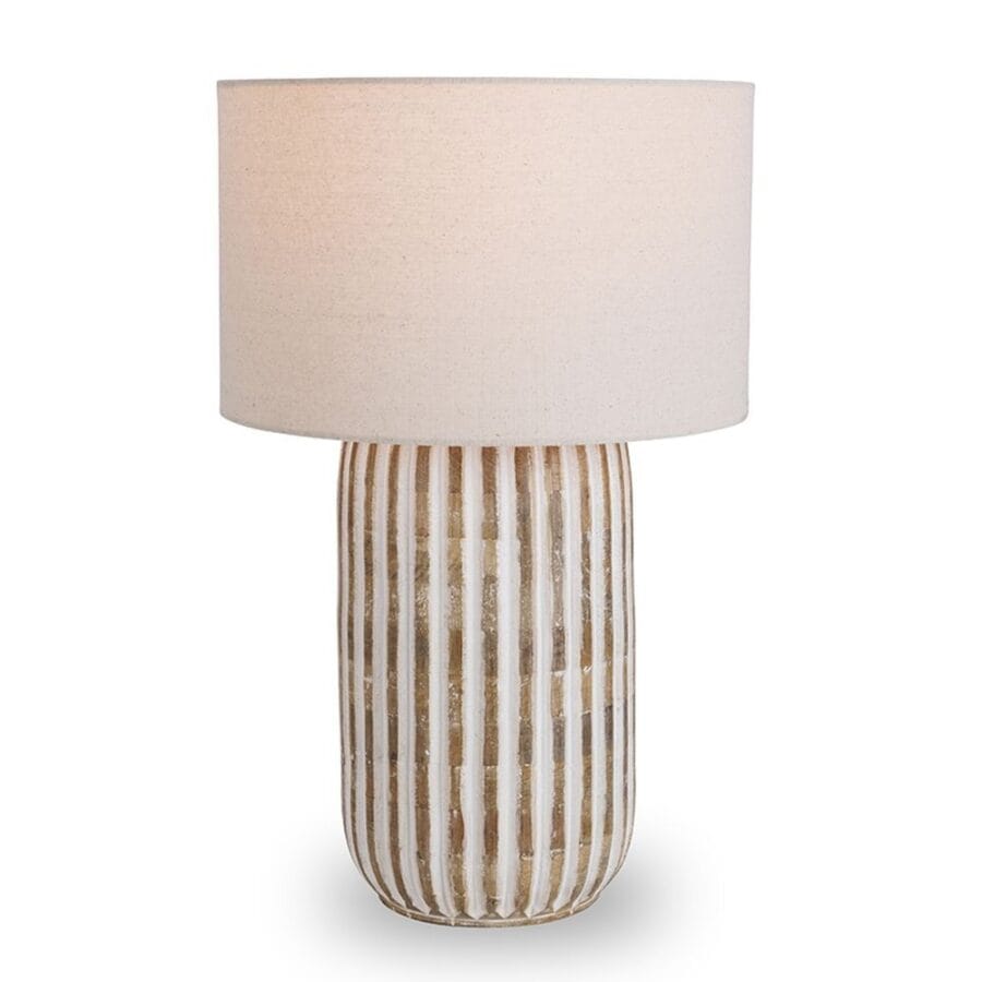 Lampe A Poser Bois Blanc Forest Athezza D32xH52 cm