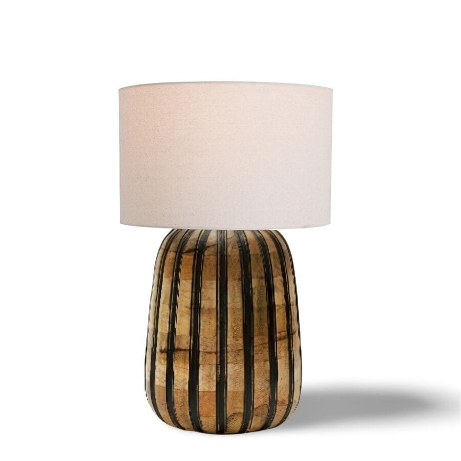 Lampe A Poser Bois Noir Forest Athezza D32xH50 cm