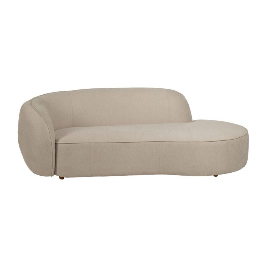 Canapé en tissu beige 3 places Cozi Ixia L229