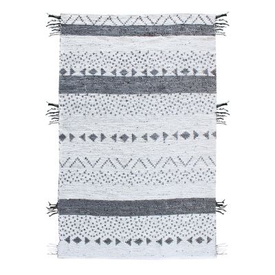Tapis de salon Callista Blanc/noir