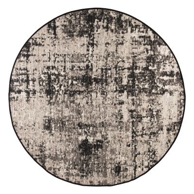 Tapis d'extérieur rond Catania polypropylène 2 Noir